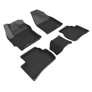 Toyota Corolla Cross Floor Mat Set - Front + Rear - 3D MAXpider - Kagu - Black - `22-`23